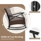 Costway 3 PCS Patio Rocker Set with 2-Tier Coffee Table & Soft Seat Back Cushions Outdoor